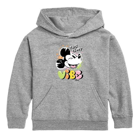 Disney - This Is My Vibe Mickey Mouse -Youth And Toddler Pullover Fleece Hoodie
