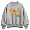 thumbnail image 1 of Disney - Three Pooh - Ladies Oversized Fleece Crew Sweatshirt, 1 of 3