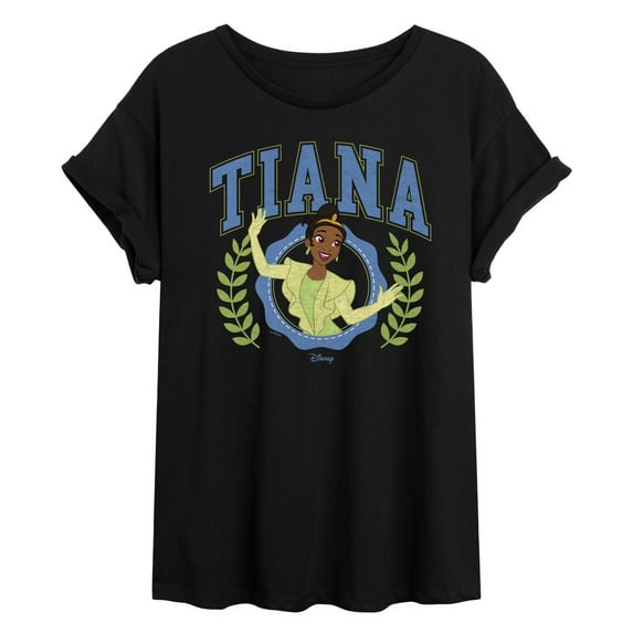 Disney - Tiana Collegiate - Juniors Oversized Graphic T-Shirt