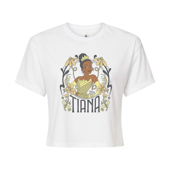 Disney - Tiana Floral Nouveau Cropped Graphic T-Shirt