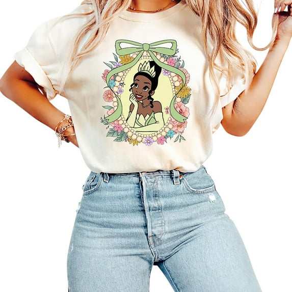 Disney Tiana Princess Shirt, Watercolor Disneyworld Vacation Tee, Princess Matching Family Shirt, Girl Trip Castle Tee