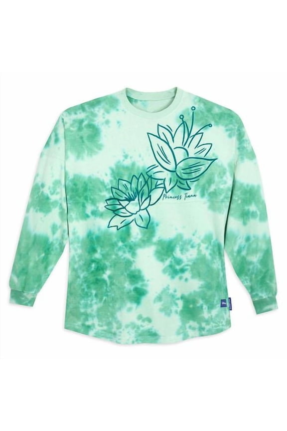 Disney Tiana Spirit Jersey for Adults – The Princess and the Frog Tie Dye Green Size: XL