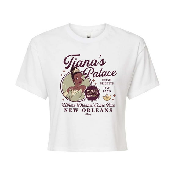 Disney - Tiana's Palace - Juniors Cropped Graphic T-Shirt