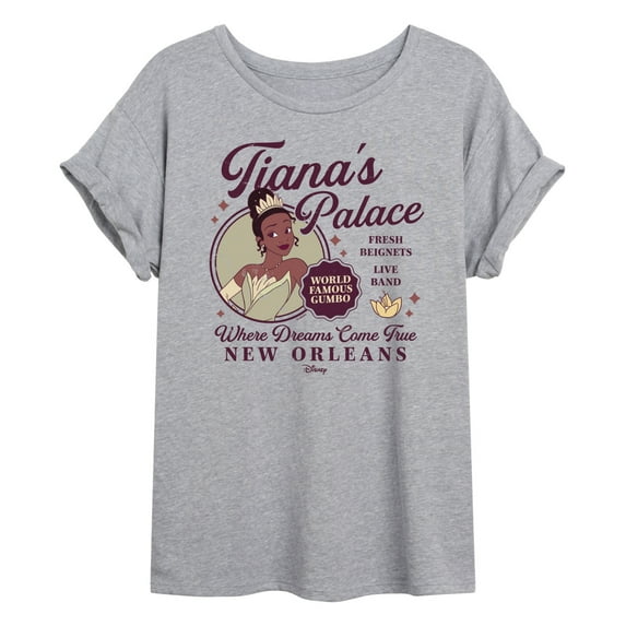 Disney - Tiana's Palace - Juniors Oversized Graphic T-Shirt