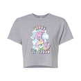 thumbnail image 1 of Disney - Tides N Vibes  - Juniors Cropped Cotton Blend T-Shirt, 1 of 4