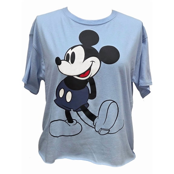 Disney Mickey Crop Junior Crew Neck Tee, S-XL (Women's)