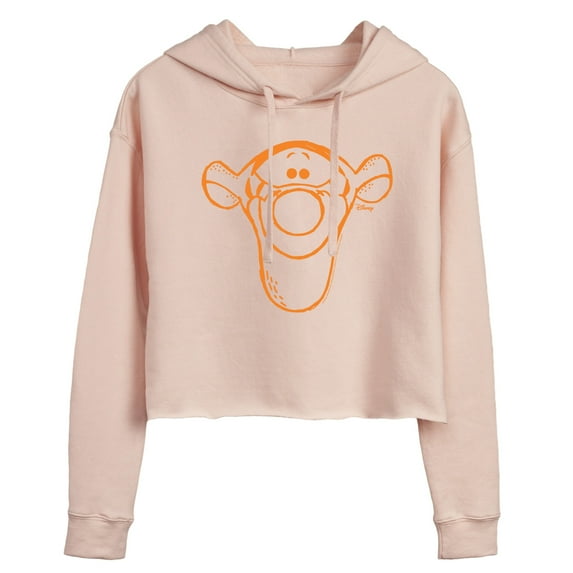 Disney - Tigger Sketch - Juniors Cropped Pullover Hoodie