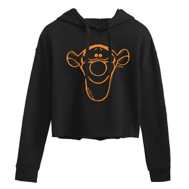 Disney - Tigger Sketch - Juniors Cropped Pullover Hoodie