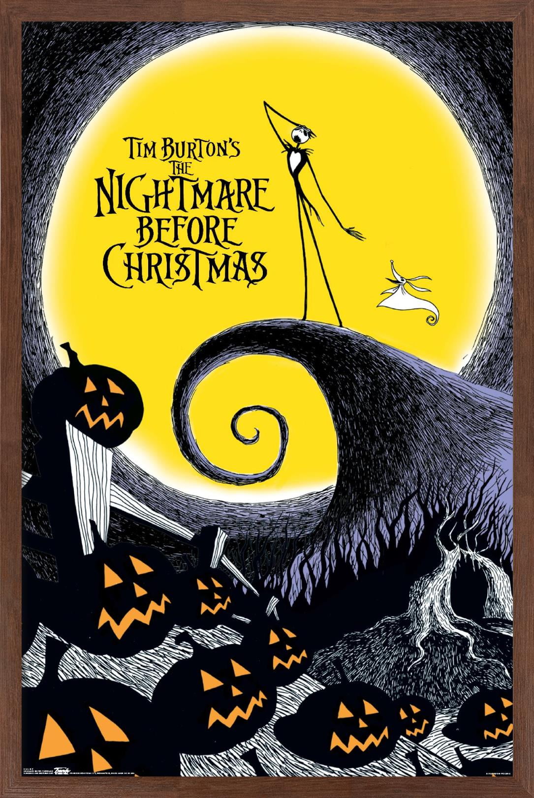 Disney Tim Burton's The Nightmare Before Christmas Wall Poster, 14.725 x  22.375 