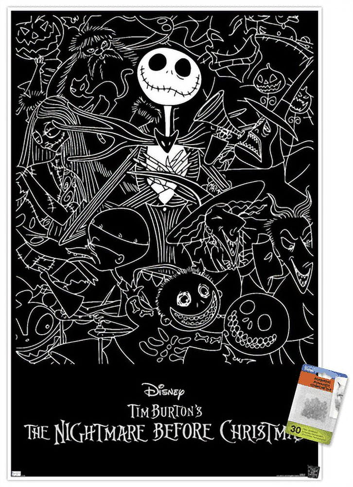 Disney Tim Burton's The Nightmare Before Christmas - Black and White