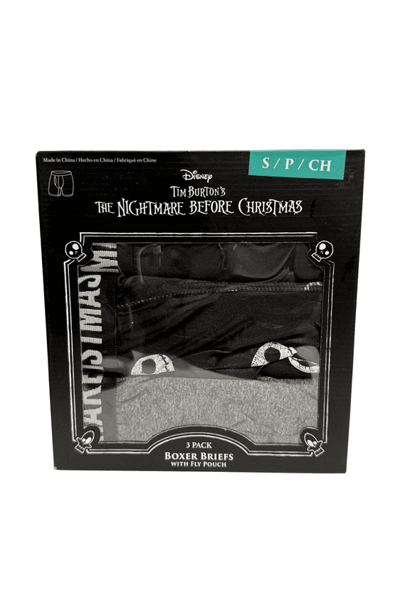 Tim Burton's The Nightmare Before Christmas Boxer Briefs 3-Pack  Mens Size S