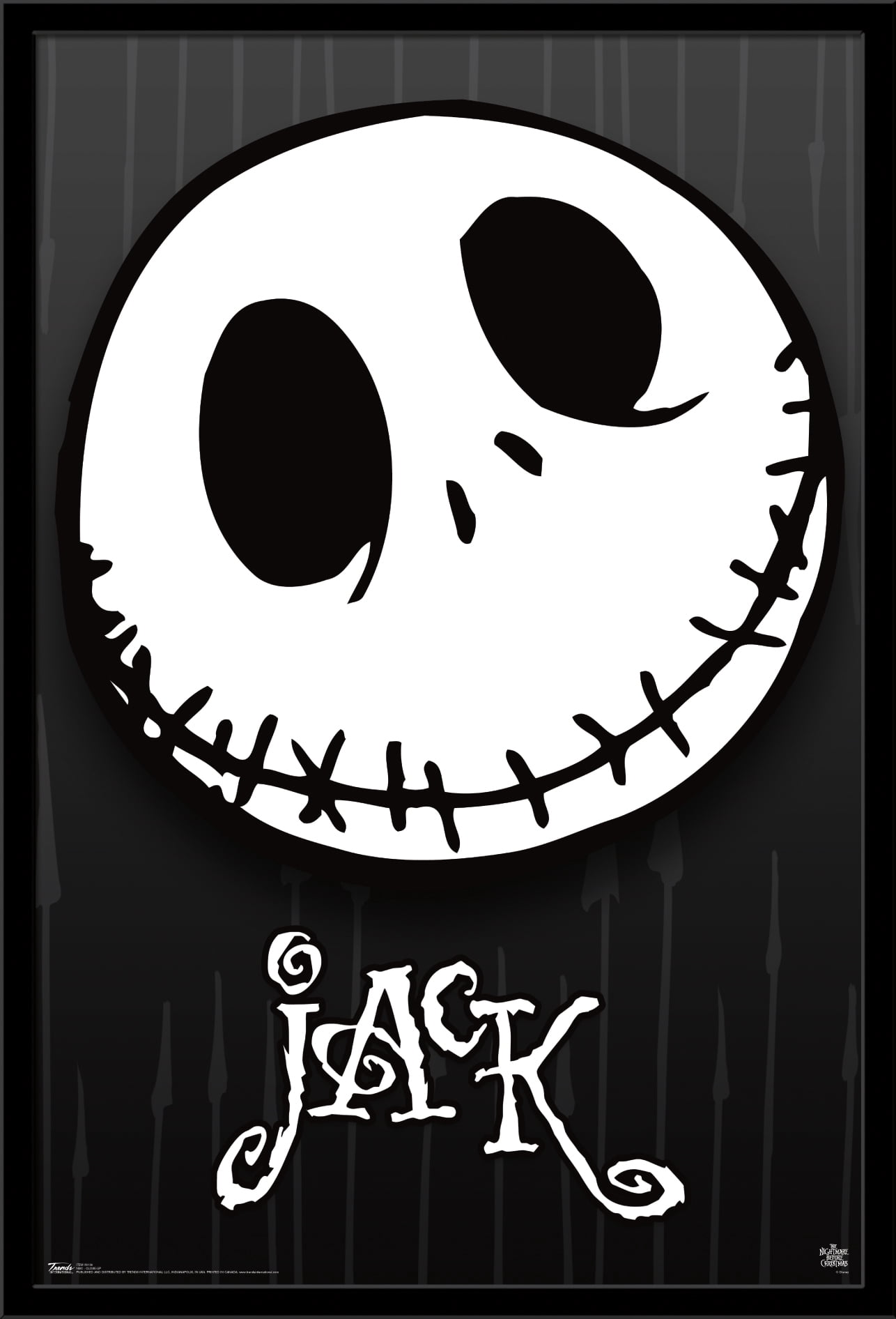 Disney Tim Burton's The Nightmare Before Christmas - Close-Up Wall Poster, 22.375" x 34", Framed