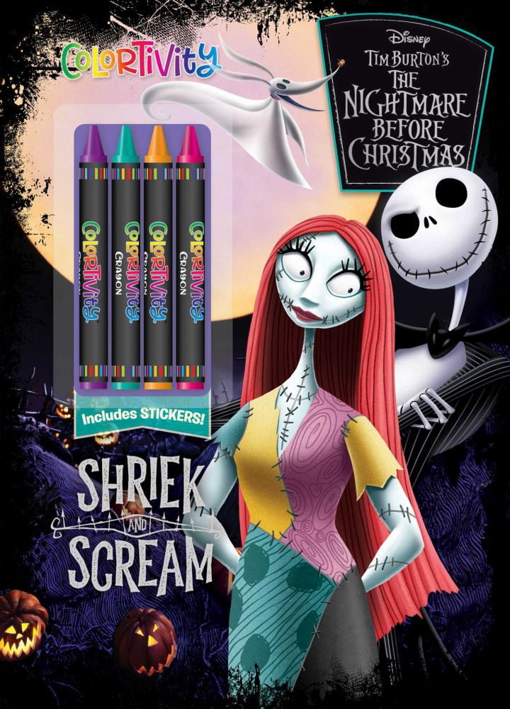 Disney Tim Burton's The Nightmare Before Christmas Coloring Book with Big Crayons - Walmart.com