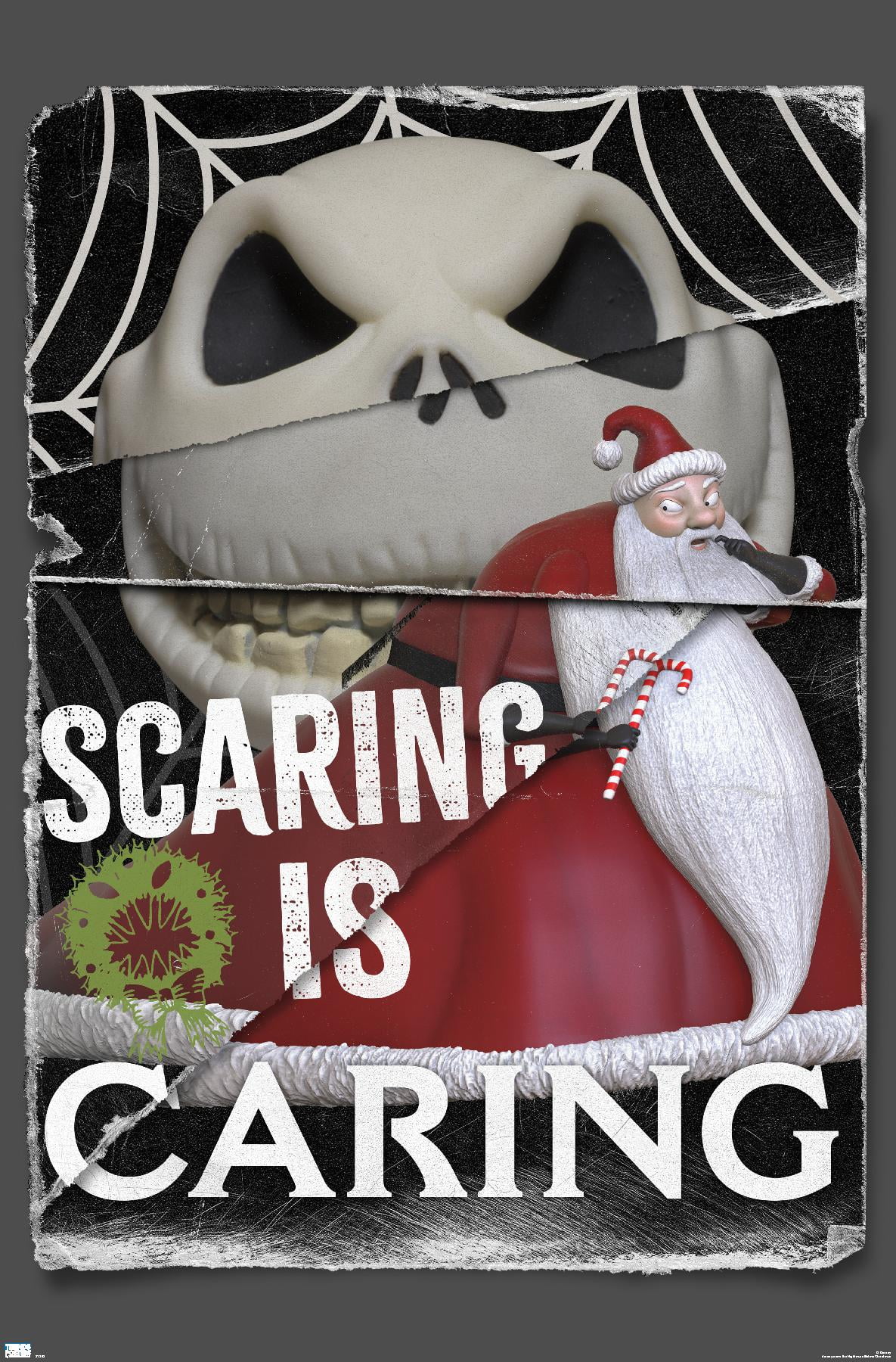 Disney Tim Burton's The Nightmare Before Christmas - Distorted Caring Wall Poster, 14.725" x 22.375"
