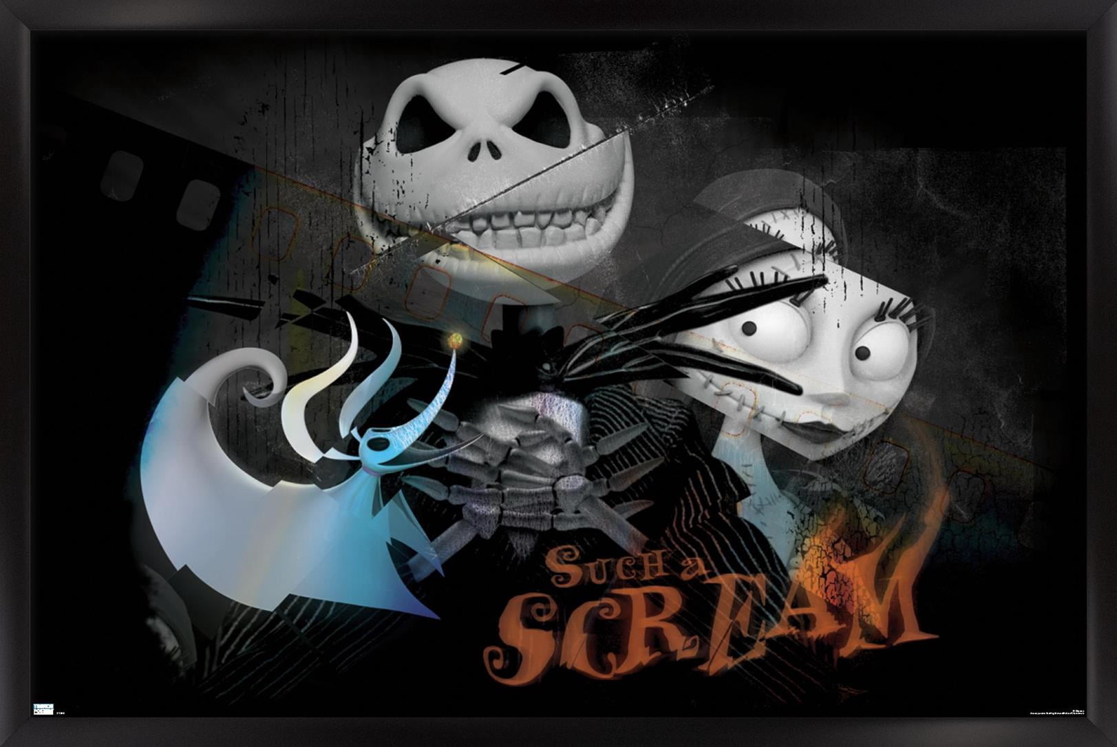 Disney Tim Burton's The Nightmare Before Christmas - Distorted Scream Wall Poster, 22.375" x 34" Framed