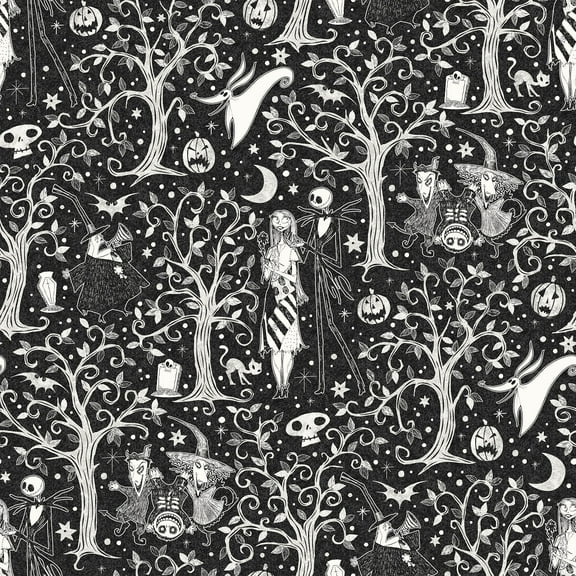 Disney Tim Burton's The Nightmare Before Christmas Forest Peel & Stick Wallpaper