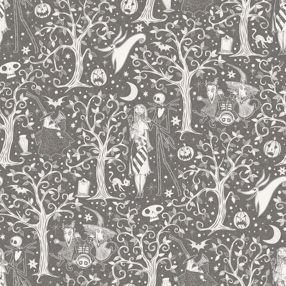 Disney Tim Burton's The Nightmare Before Christmas Forest Peel & Stick Wallpaper