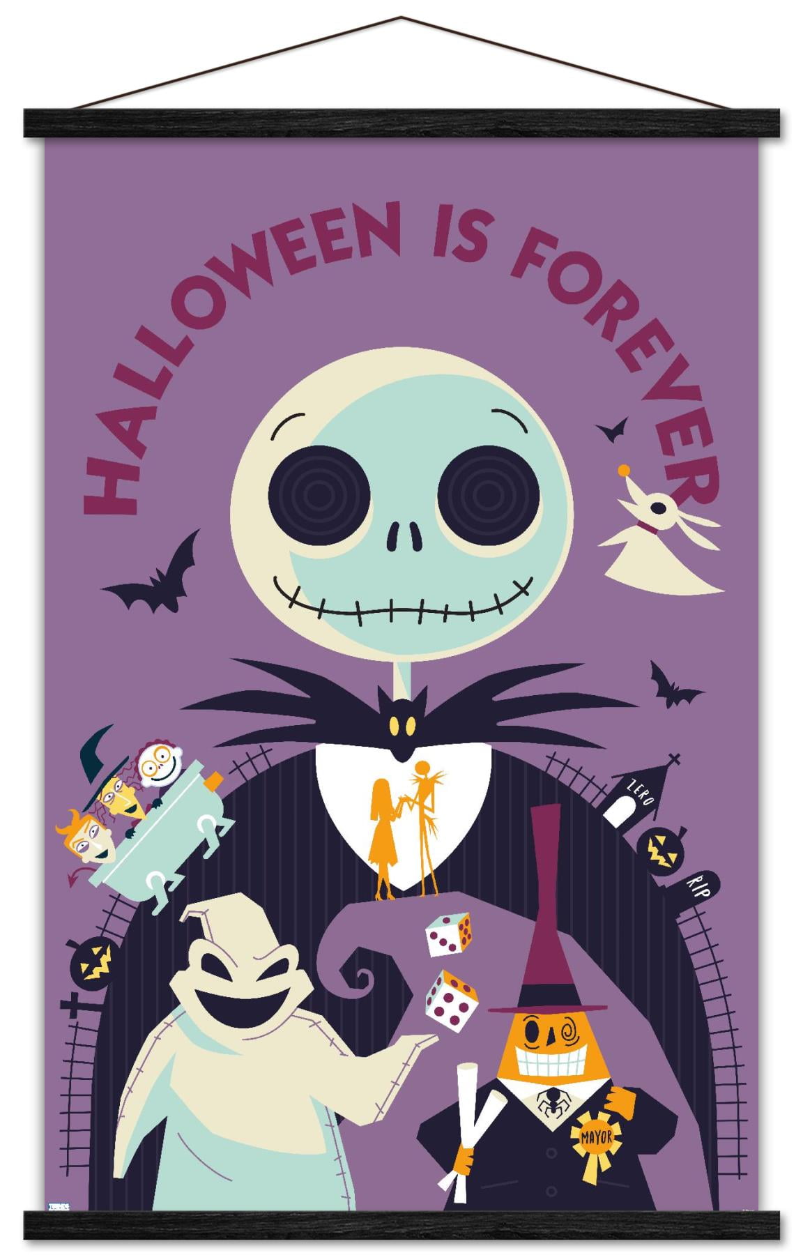 Disney Tim Burton's The Nightmare Before Christmas - Forever Wall Poster with Wooden Magnetic Frame, 22.375" x 34"