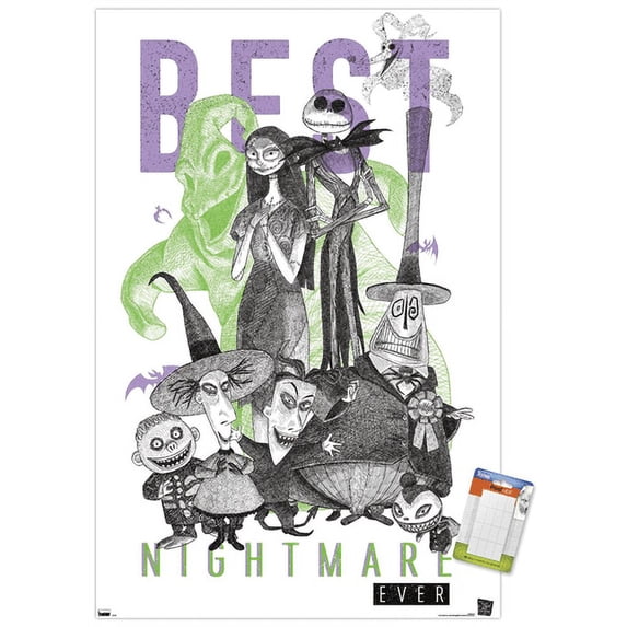Disney Tim Burton's The Nightmare Before Christmas - Group Sketch Wall Poster, 14.725" x 22.375"