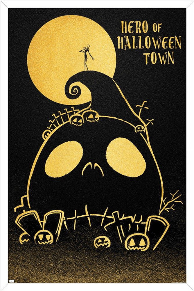 Disney Tim Burton's The Nightmare Before Christmas - Hero Wall Poster, 14.725" x 22.375", Framed