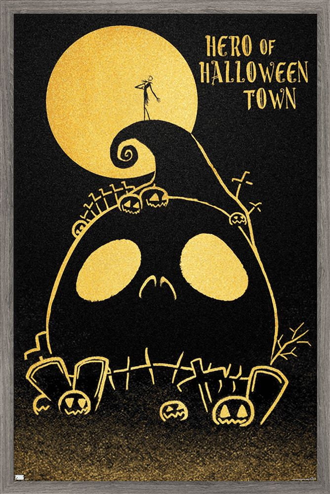 Disney Tim Burton's The Nightmare Before Christmas - Hero Wall Poster, 14.725" x 22.375", Framed