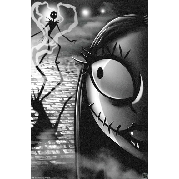 Disney Tim Burton's The Nightmare Before Christmas - Jack And Sally Wall Poster, 14.725" x 22.375"