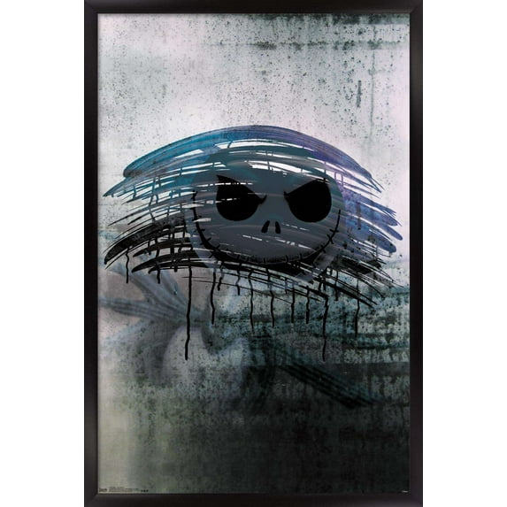 Disney Tim Burton's The Nightmare Before Christmas - Jack Mirror Wall Poster, 14.725" x 22.375", Framed