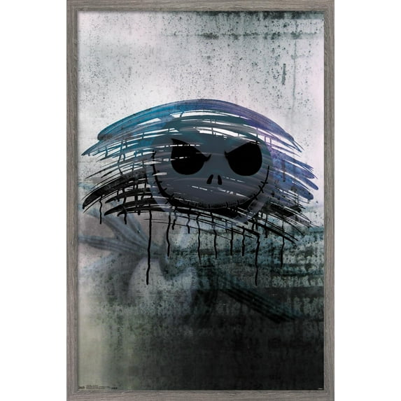 Disney Tim Burton's The Nightmare Before Christmas - Jack Mirror Wall Poster, 22.375" x 34", Framed