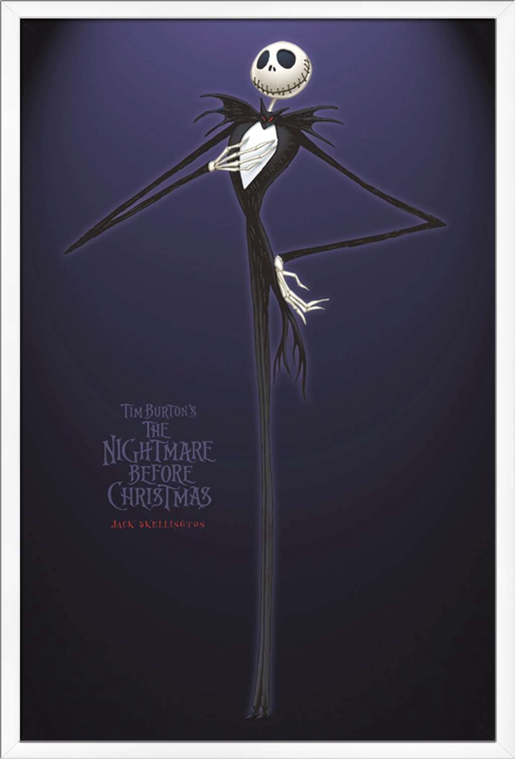 Disney Tim Burton's The Nightmare Before Christmas - Jack Wall Poster, 22.375" x 34", Framed