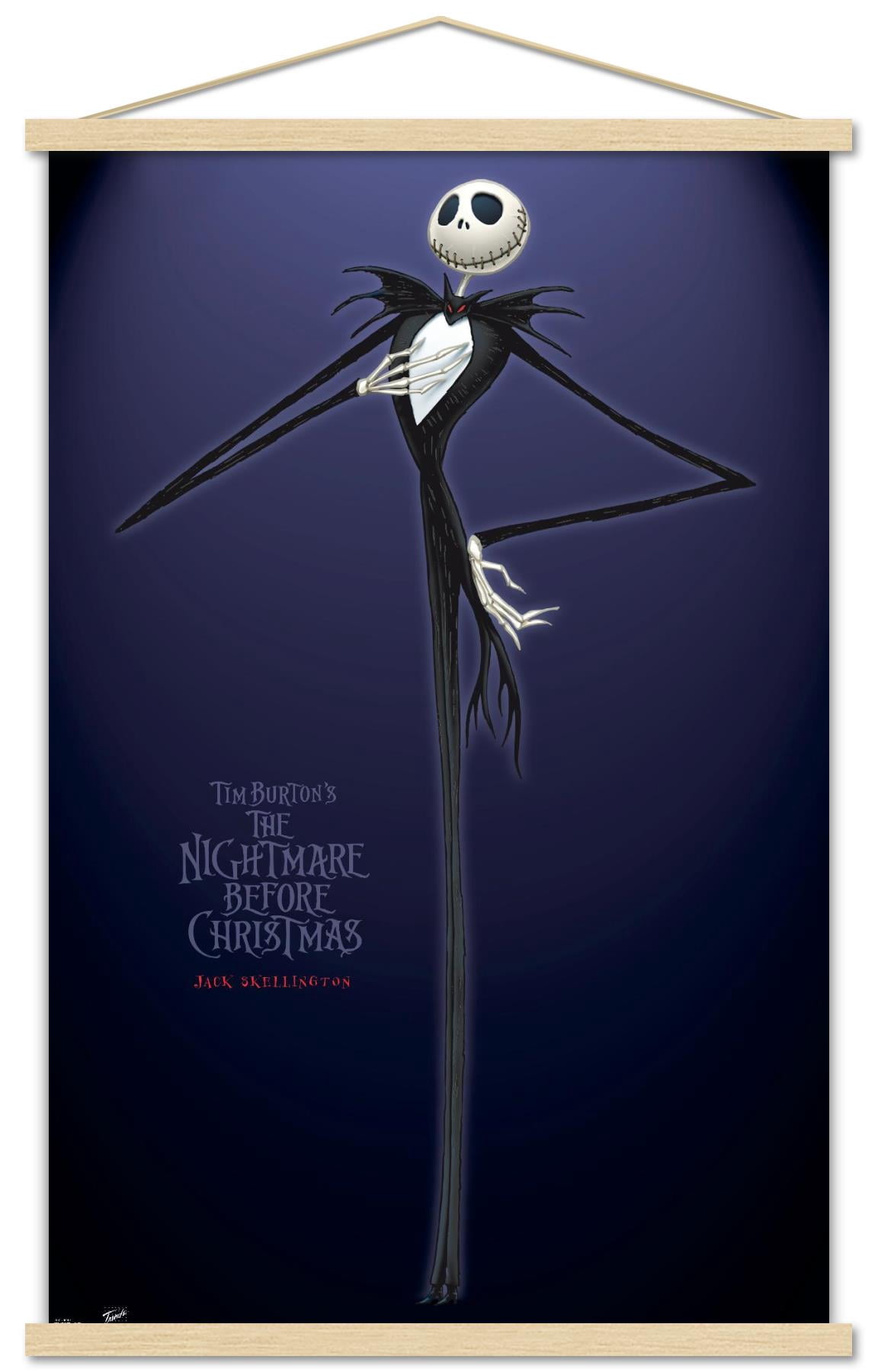 Disney Tim Burton's The Nightmare Before Christmas - Jack Wall Poster with Wooden Magnetic Frame, 22.375" x 34"