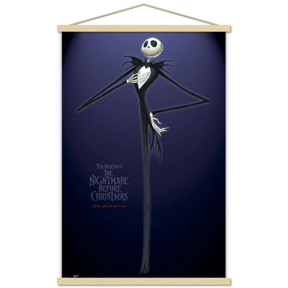 Disney Tim Burton's The Nightmare Before Christmas - Jack Wall Poster with Wooden Magnetic Frame, 22.375" x 34"