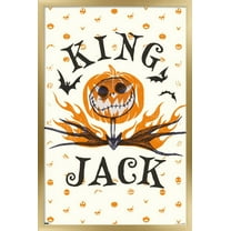 Disney Tim Burton's The Nightmare Before Christmas - King Jack Wall Poster, 22.375" x 34", Framed