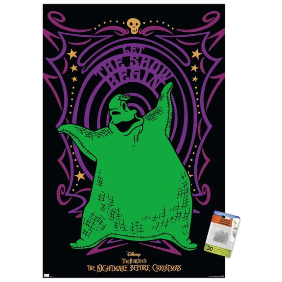 Disney Tim Burton's The Nightmare Before Christmas - Let The Show Begin Wall Poster with Push Pins, 22.375" x 34"