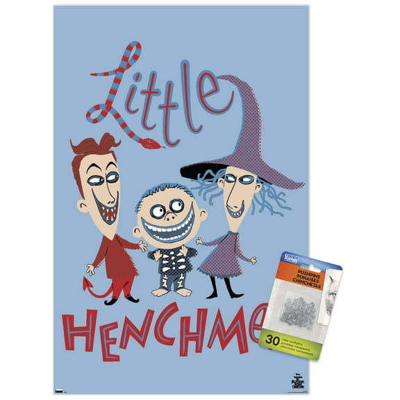 Disney Tim Burton's The Nightmare Before Christmas - Little Henchmen Wall Poster with Push Pins, 14.725" x 22.375"
