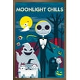 thumbnail image 1 of Disney Tim Burton's The Nightmare Before Christmas - Moonlight Chills Wall Poster, 22.375" x 34", Framed, 1 of 3