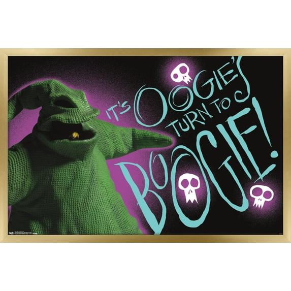 Disney Tim Burton's The Nightmare Before Christmas - Oogie Boogie Wall Poster, 14.725" x 22.375", Framed
