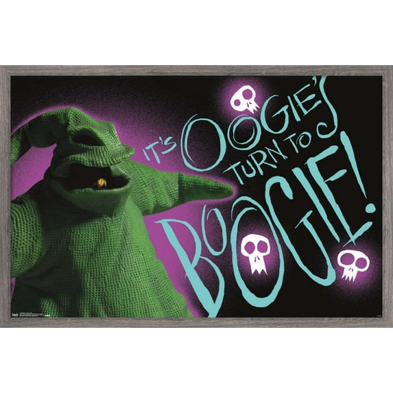 Disney Tim Burton's The Nightmare Before Christmas - Oogie Boogie Wall Poster, 14.725" x 22.375", Framed