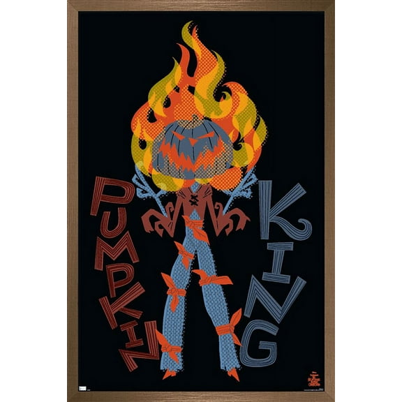Disney Tim Burton's The Nightmare Before Christmas - Pumpkin King Wall Poster, 22.375" x 34" Framed
