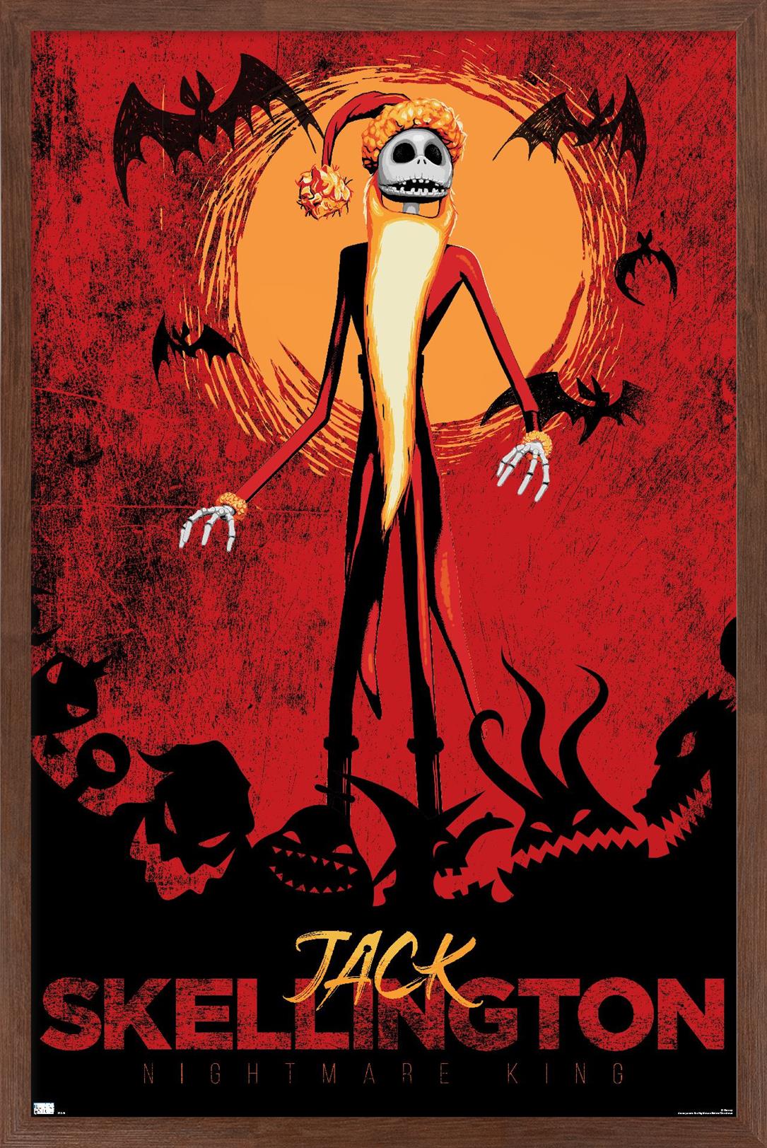 Disney Tim Burton's The Nightmare Before Christmas - Red Jack Wall Poster, 22.375" x 34" Framed