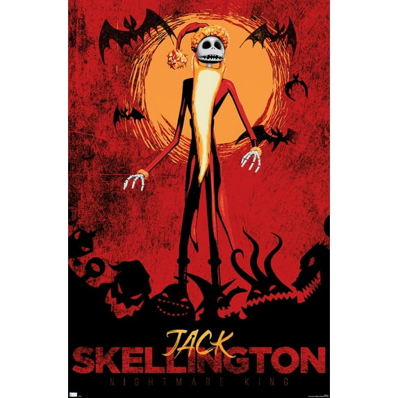 Disney Tim Burton's The Nightmare Before Christmas - Red Jack Wall Poster, 22.375" x 34"