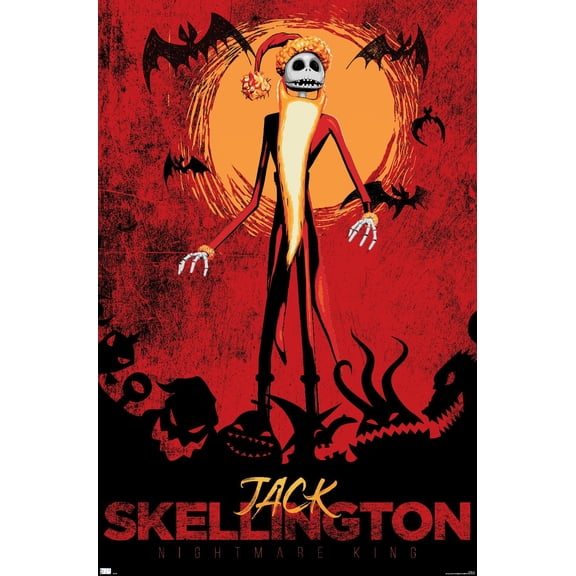 Disney Tim Burton's The Nightmare Before Christmas - Red Jack Wall Poster, 22.375" x 34"