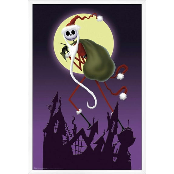 Disney Tim Burton's The Nightmare Before Christmas - Sandy Claws Wall Poster, 22.375" x 34", Framed