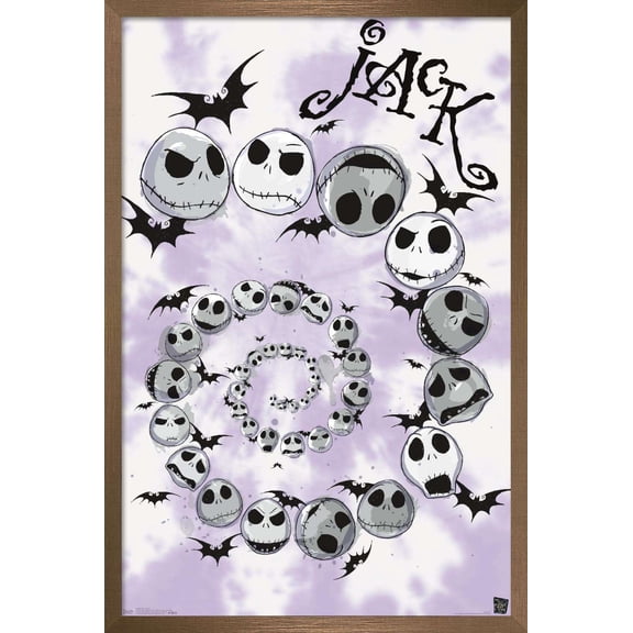 Disney Tim Burton's The Nightmare Before Christmas - Spiral Wall Poster, 22.375" x 34", Framed