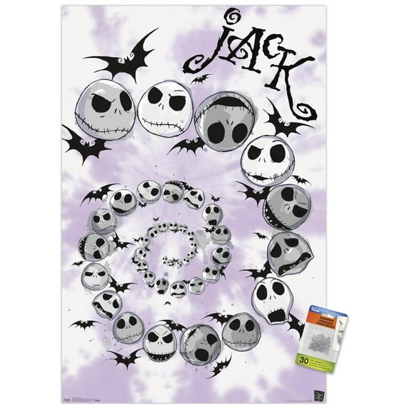 Disney Tim Burton's The Nightmare Before Christmas - Spiral Wall Poster with Push Pins, 22.375" x 34"