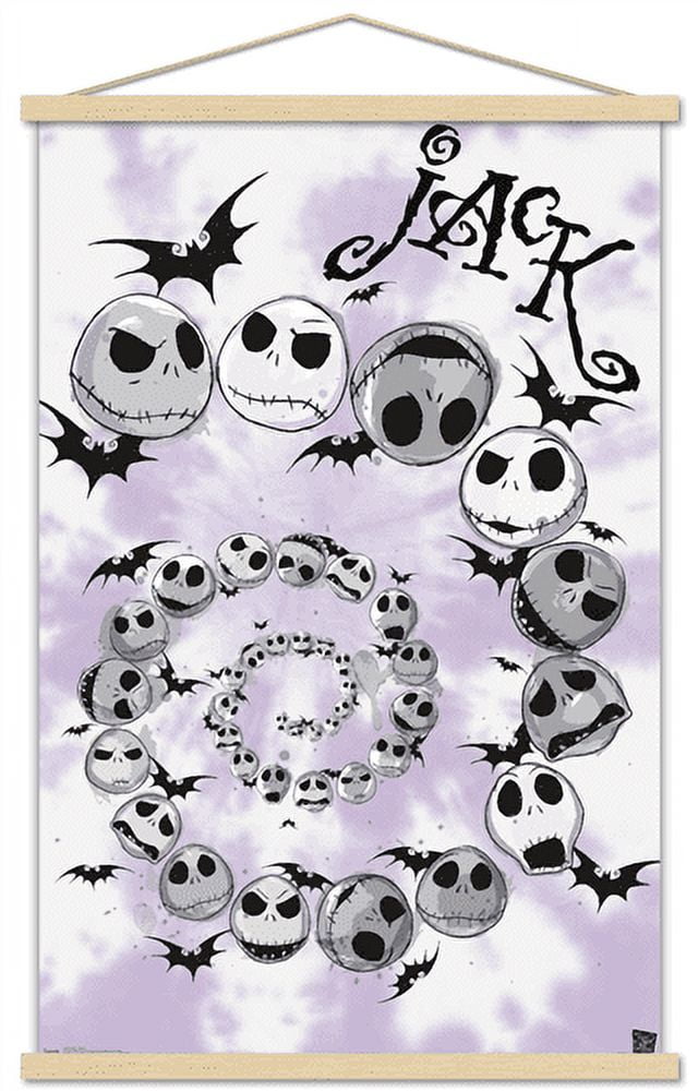 Disney Tim Burton's The Nightmare Before Christmas - Spiral Wall Poster with Wooden Magnetic Frame, 22.375" x 34"