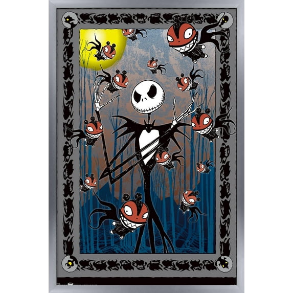Disney Tim Burton's The Nightmare Before Christmas - Tarot Wall Poster, 14.725" x 22.375", Framed