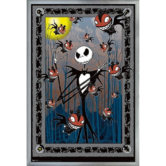 Disney Tim Burton's The Nightmare Before Christmas - Tarot Wall Poster, 22.375" x 34", Framed