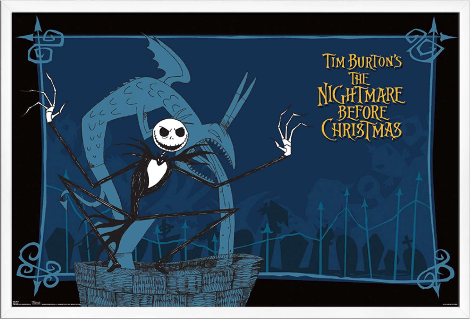 Disney Tim Burton's The Nightmare Before Christmas - Well Wall Poster, 22.375" x 34", Framed