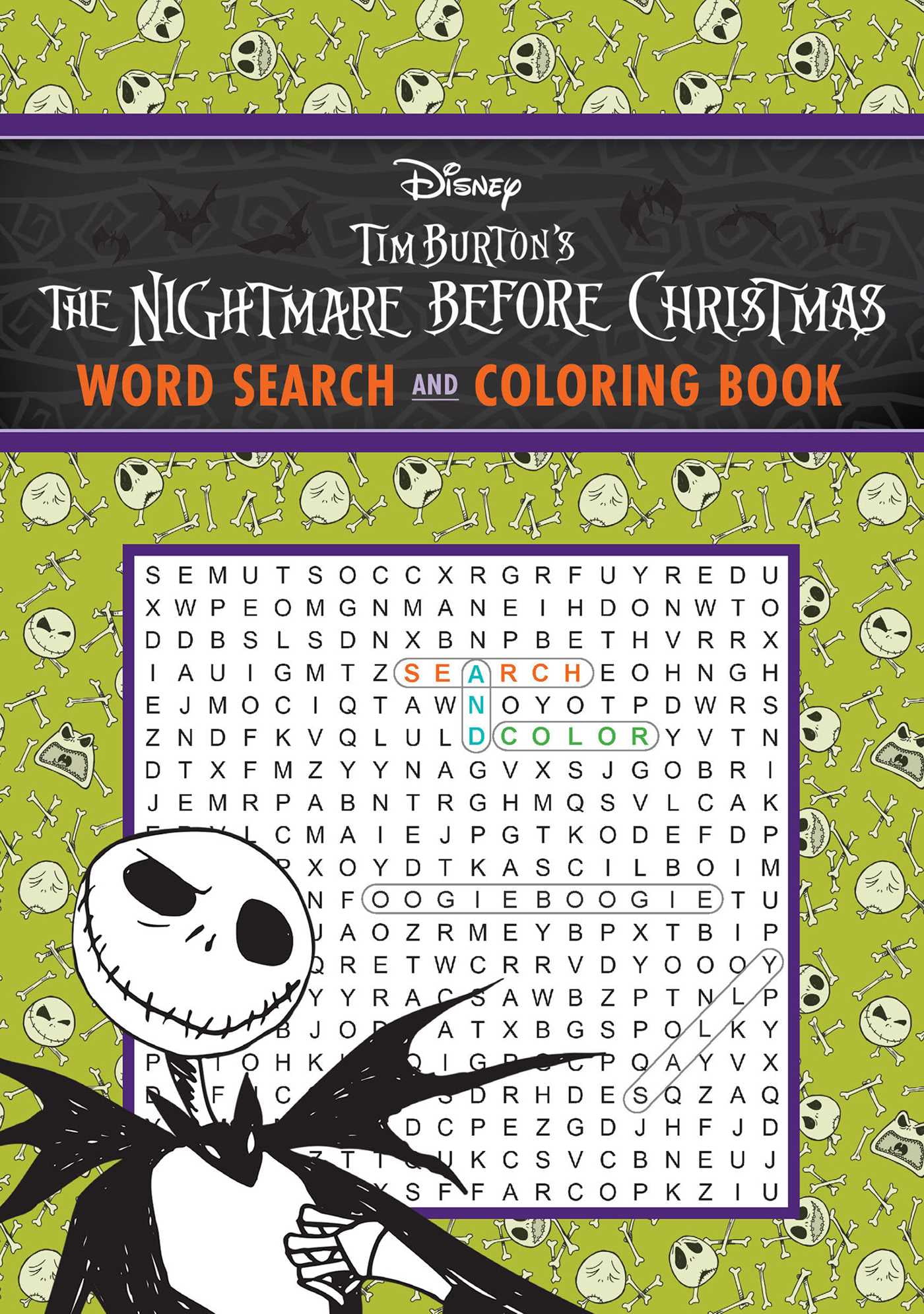 THUNDER BAY PRESS Disney Tim Burton's The Nightmare Before Christmas Word Search and Coloring Book (Paperback)