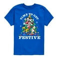 thumbnail image 1 of Disney - Mickey and Friends Time To Get Festive Christmas - Toddler & Youth Short Sleeve Graphic T-Shirt, 1 of 5